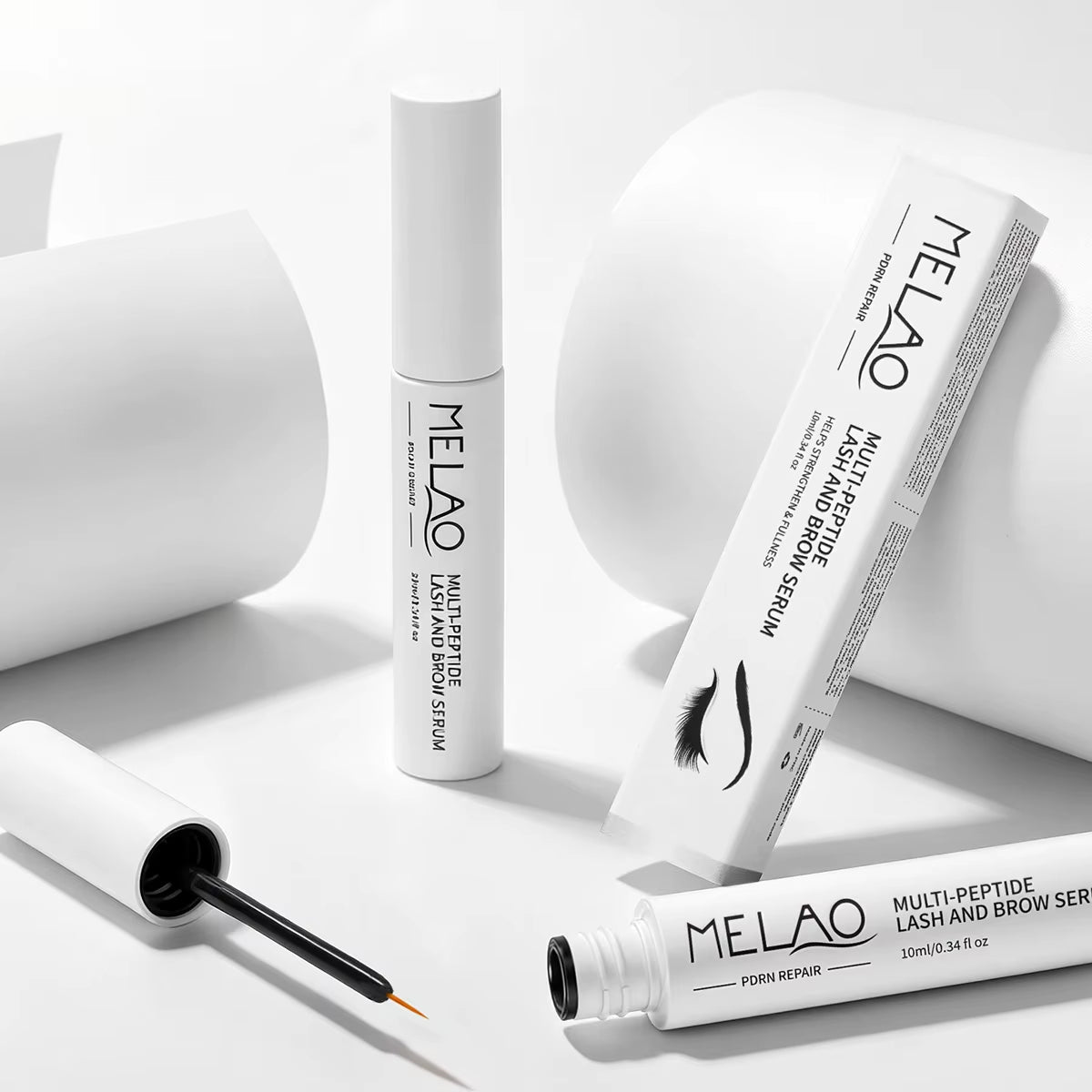 Custom Logo Multi-Peptides Complex Deeply Conditions Improves Lash Elasticity Reduce Breakage and Fallout Peptide Eyelash Serum