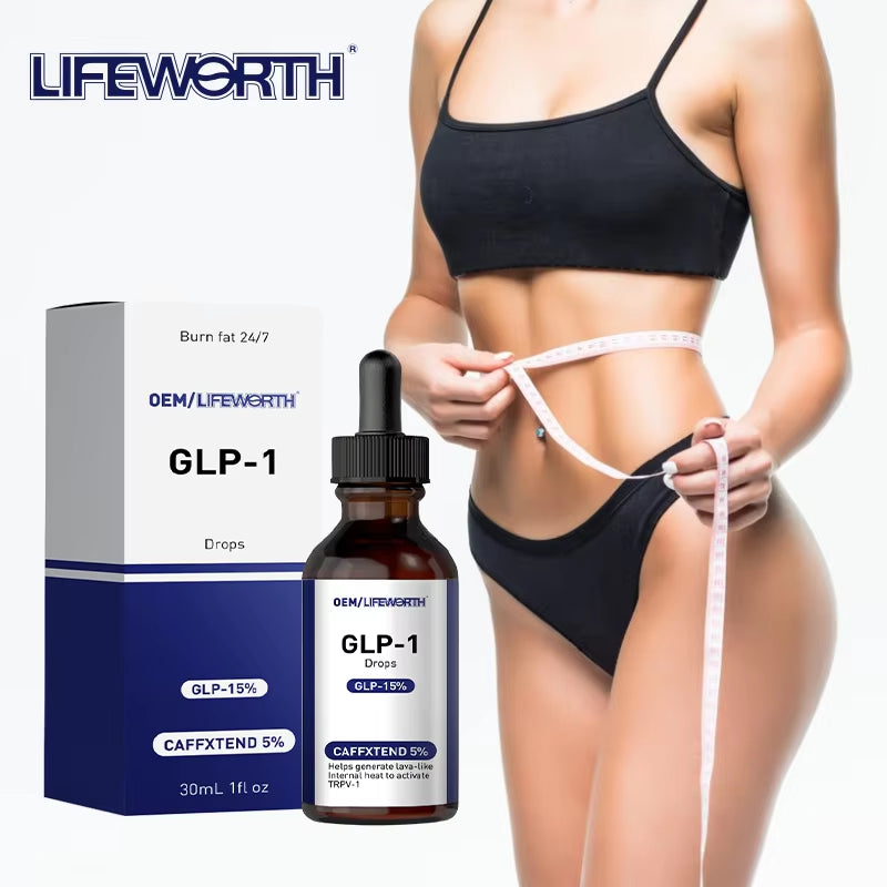 Lifeworth OEM GLP-1 Liquid Drops Supplement Supports Metabolic Gut & Digestive Health Immune & Energy for Adults