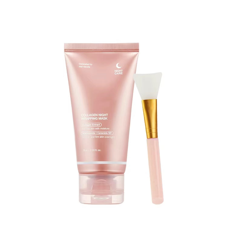 75Ml Face Care Wrapping Peel off Mask Moisturizing Brighten Hydrating Smooth Face Firming Skin Care Mask with Brush